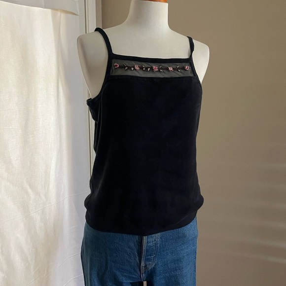 Joseph A Silk Blend Floral Detail Strappy Top - Picture 4 of 5